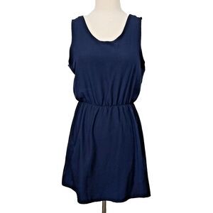 B Famous #USA Navy Blue Tank Dress Juniors Size XL Sleeveless Necklace NWT